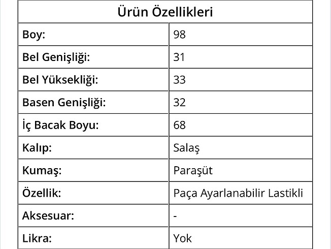 l Beden siyah Renk paraşüt pantolon