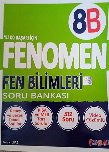 8. Sınıf Fenomen Yayınları Fen Bilimleri Soru Bankası 