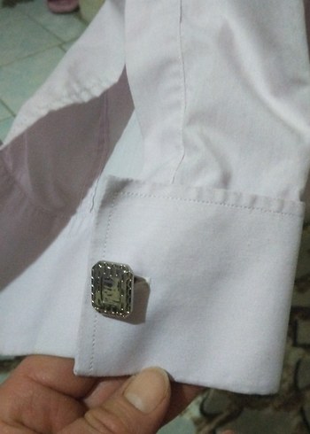 Pembe Düğmeli Erkek Ofis Gömleği - Görsel 3