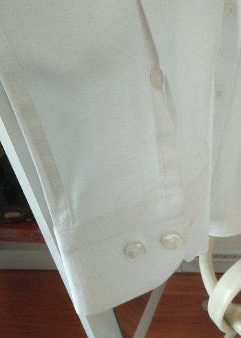 Beyaz  Dokulu Erkek gömlek - Görsel 4