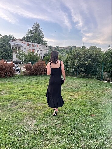 xs Beden Koton siyah elbise