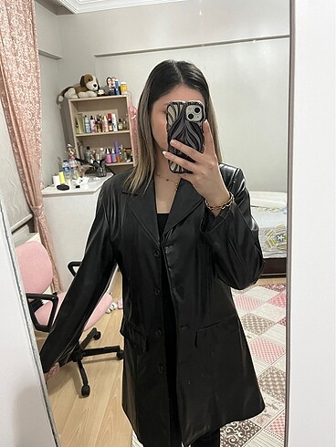 Deri trençkot - Görsel 2