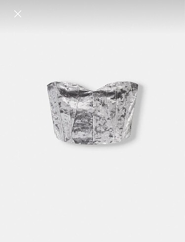 s Beden Bershka kadife korse top