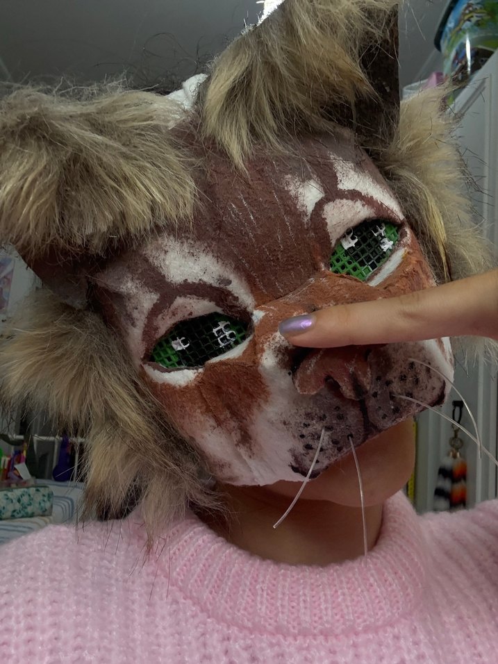 Kahverengi Kedi Maskesi - Görsel 3