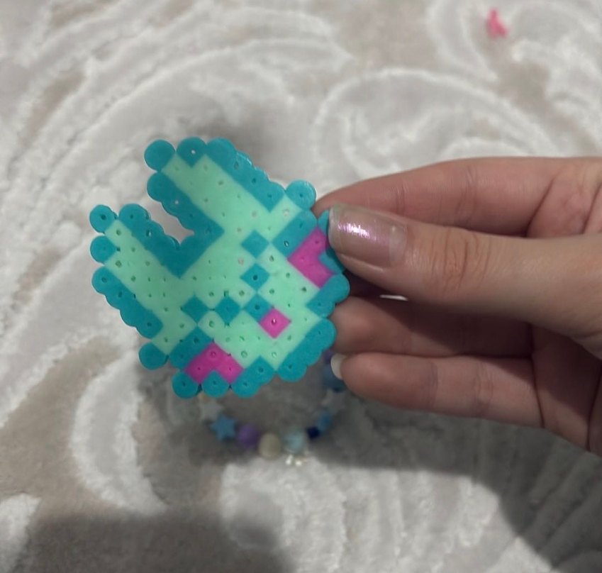 Boncuklu mavi mor temalı Bileklik - Görsel 2