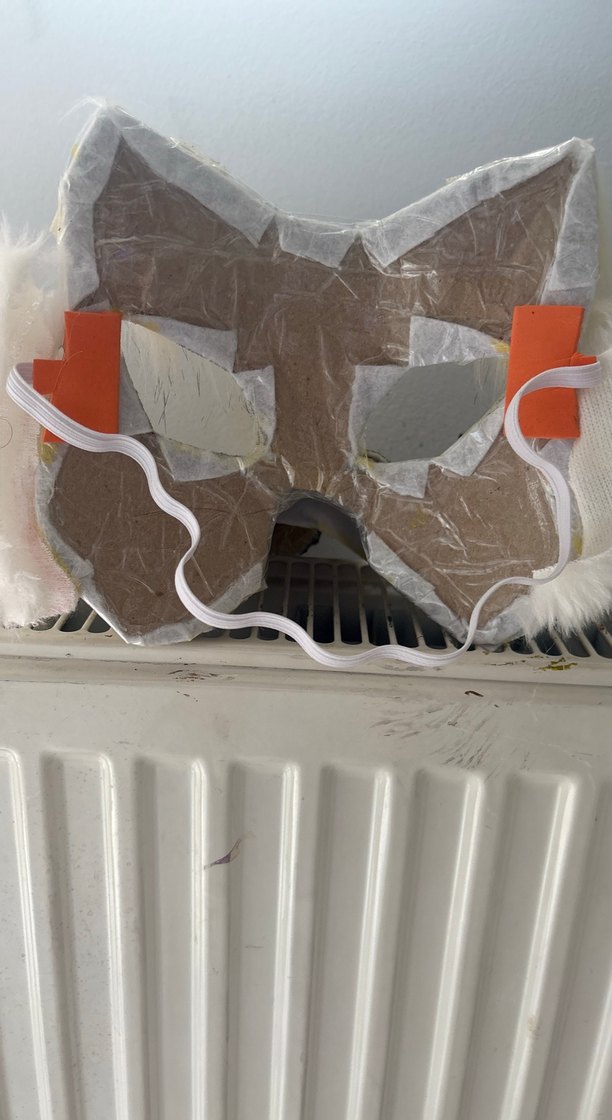 Kartondan kurt Therian maskesi - Görsel 3