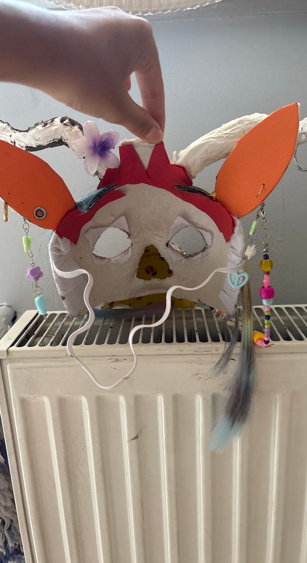 Çok Renkli  gyaru geyik Maskesi - Görsel 4