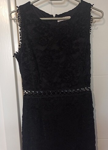 Siyah Etkileyici Elbise - Görsel 5