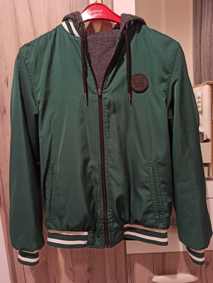 Parlak Yeşil Erkek Çocuk Fermuarlı Ceket - Görsel 2