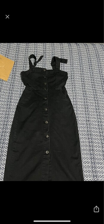 BERSHKA siyah kot elbise