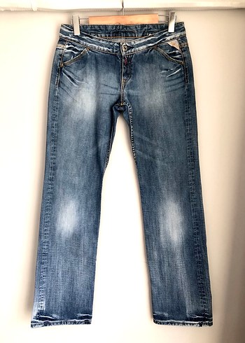 Replay Vintage Cinch Back Denim Pantolon