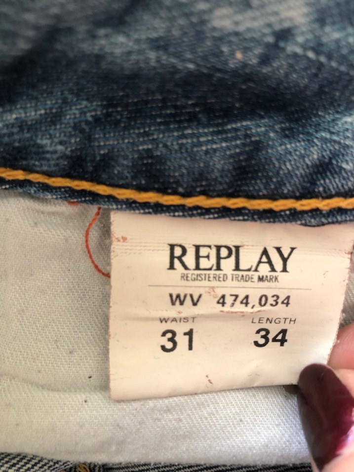 Replay Vintage Cinch Back Denim Pantolon — görsel 5/9