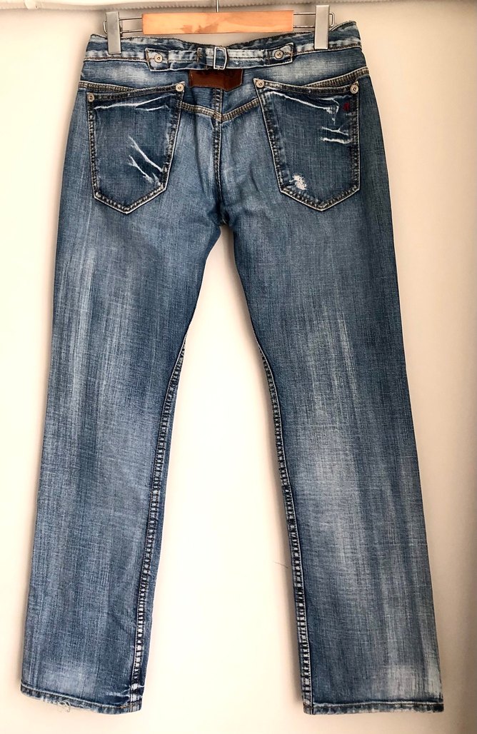 Replay Vintage Cinch Back Denim Pantolon — görsel 3/9