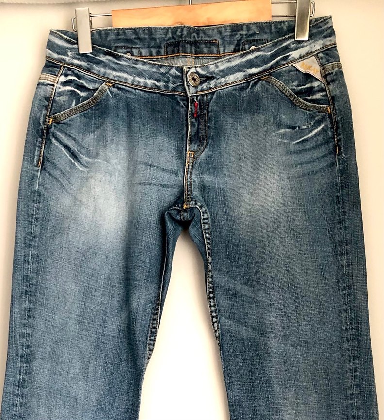 Replay Vintage Cinch Back Denim Pantolon — görsel 2/9