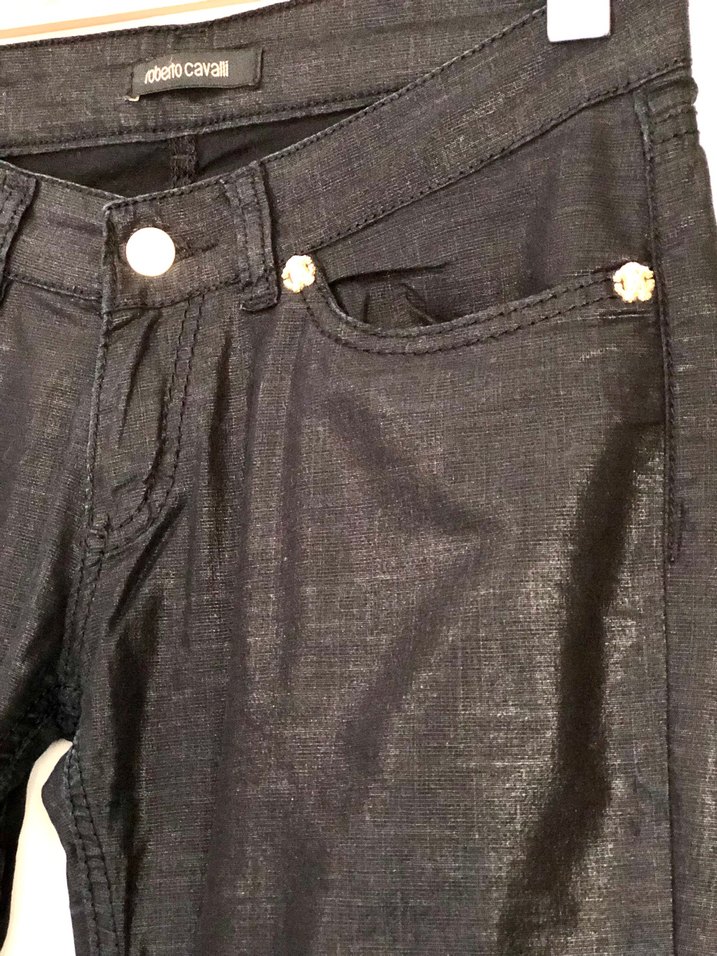 Roberto Cavalli Dar Paça Parlak Pantolon — görsel 8/13