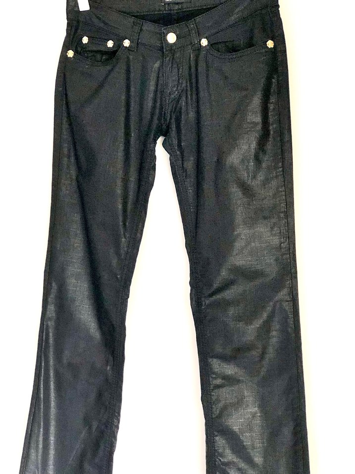 Roberto Cavalli Dar Paça Parlak Pantolon — görsel 2/13