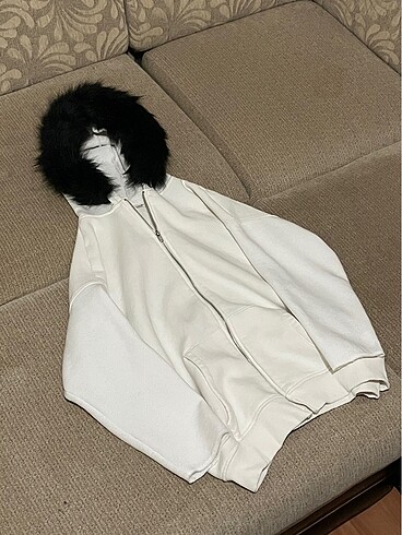 Rick Owens Type Black&White Fur Zip