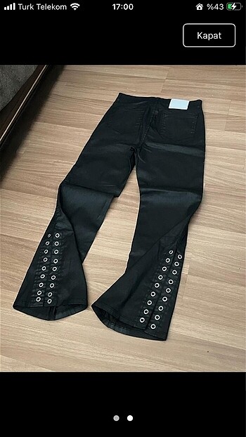 Rick Owens Rick Owens Type Flared waxed jeans &Red Boomer