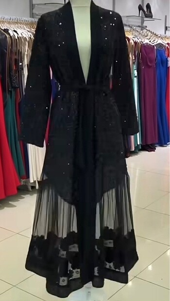 diğer Beden Siyah pullu abaya