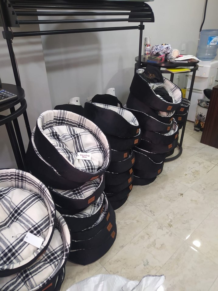 Kahverengi ve Desenli Kedi Yatağı - Görsel 2