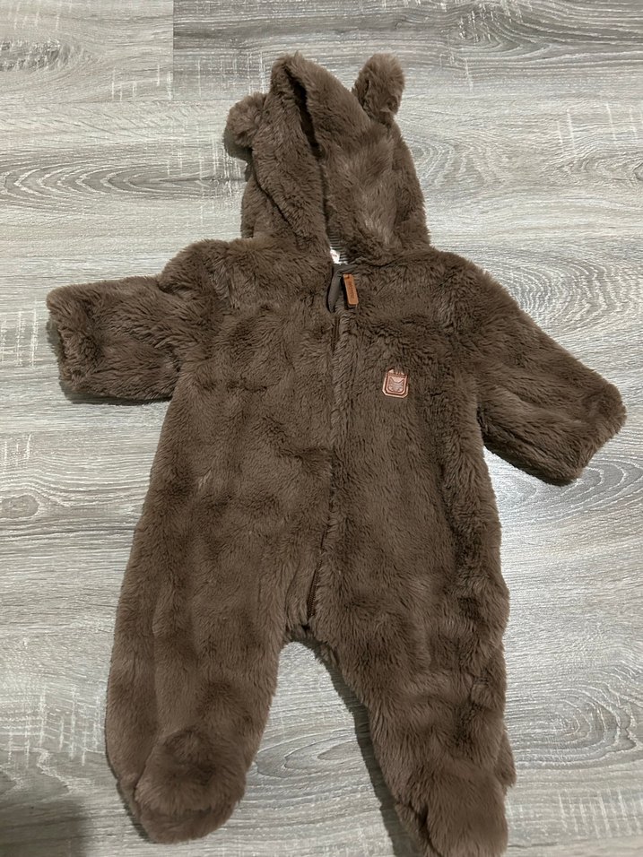 Kahverengi Kürklü Bebek Tulumu - Görsel 2