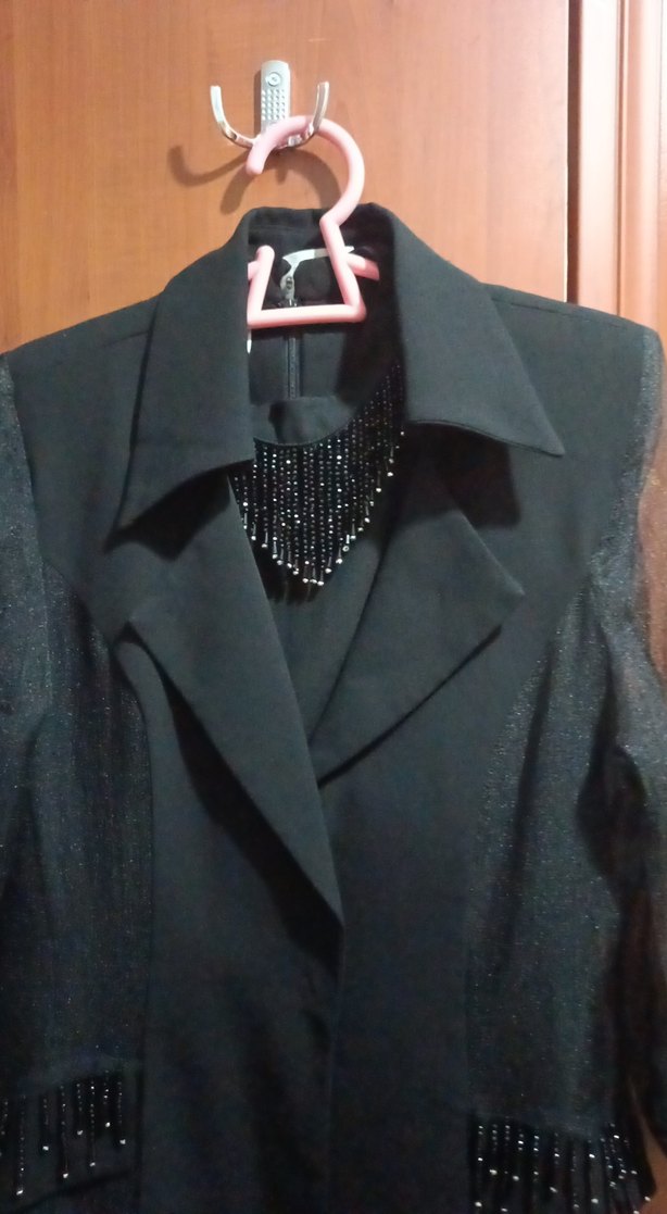 Zincir Detaylı Siyah Uzun Kadın Elbise - Görsel 2