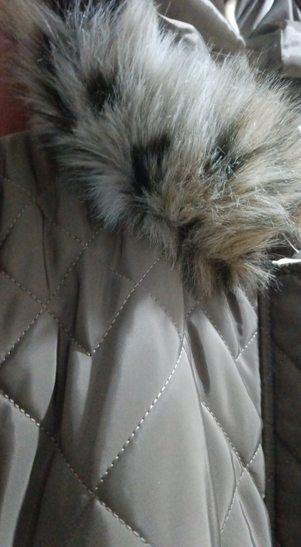 Sitare Marka.Gri Uzun Kapitone Kadın Kışlık Mont - Görsel 5