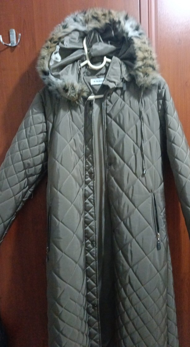 Sitare Marka.Gri Uzun Kapitone Kadın Kışlık Mont - Görsel 2