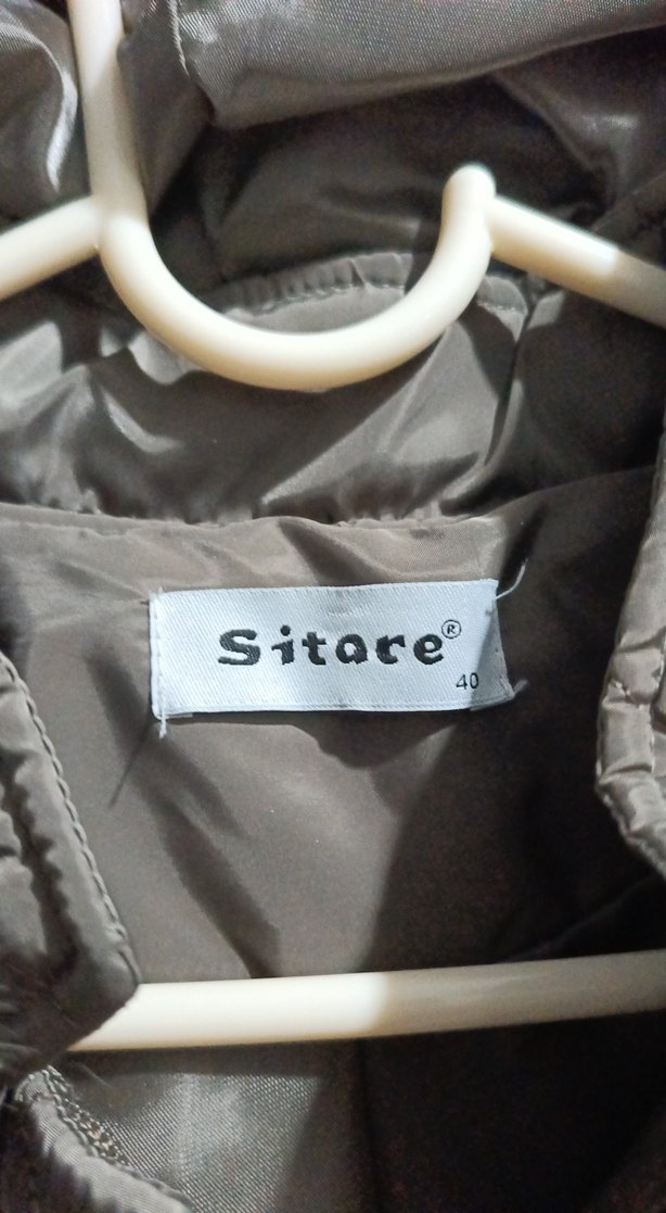 Sitare Marka.Gri Uzun Kapitone Kadın Kışlık Mont - Görsel 4