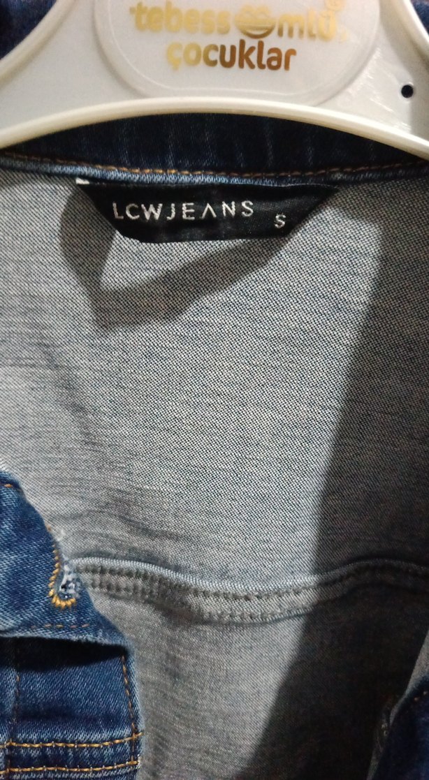 Düğmeli Mavi Kadın Denim Ceket s beden - Görsel 2