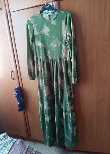 Diğer Diger Kadın Uzun Bohem Pliseli Elbise