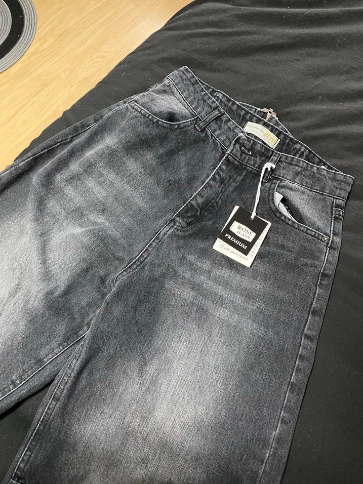 Gri Rahat Kesim Kadın Kot Pantolon - Görsel 3