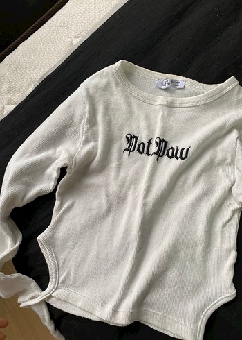 Beyaz Uzun Kollu crop - Görsel 2