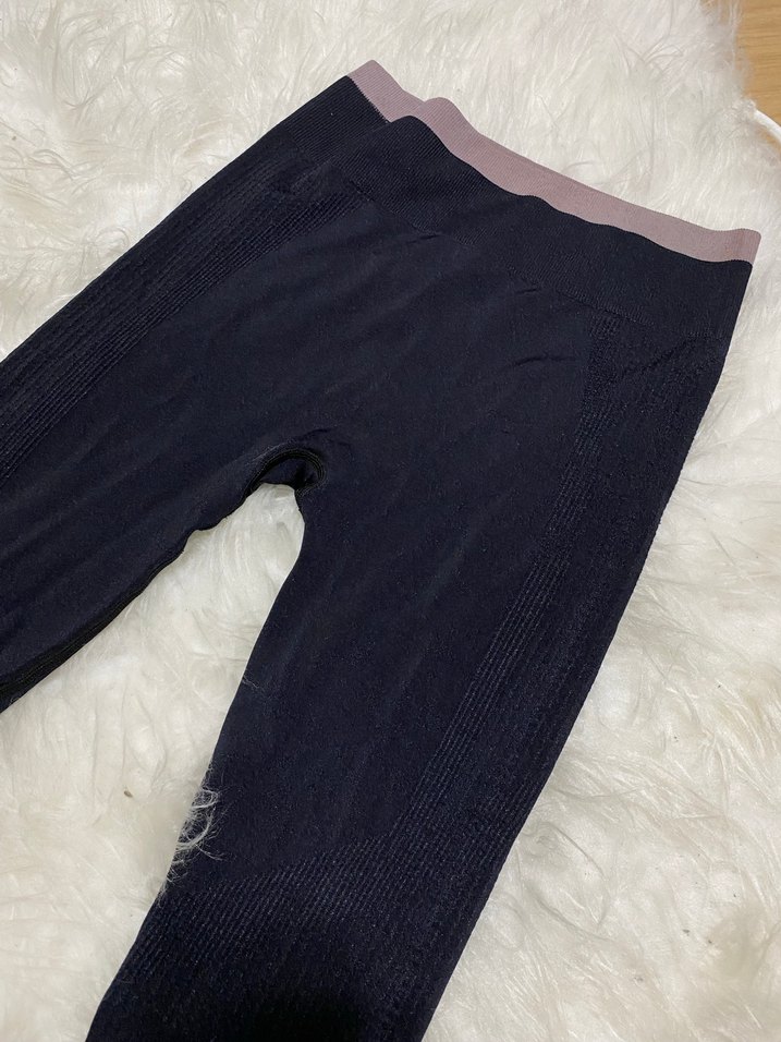 Lacivert Kadın Spor Tayt, Esnek Bel - Görsel 2