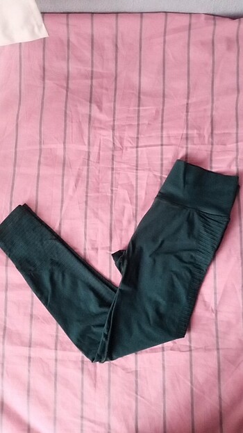 s Beden yeşil Renk Push up dikişsiz spor tayt