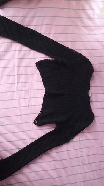 s Beden siyah Renk Pull&bear file crop kazak