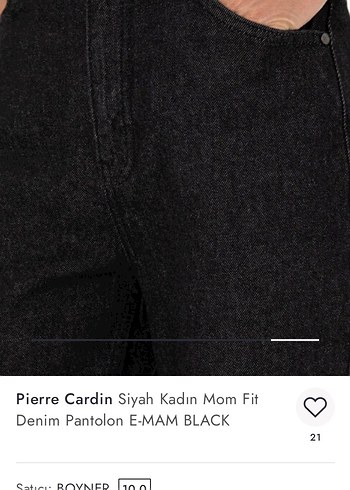 Pierre Cardin Siyah Kadın Mom Fit Denim Pantolon - Görsel 6
