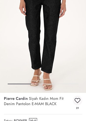 Pierre Cardin Siyah Kadın Mom Fit Denim Pantolon - Görsel 3