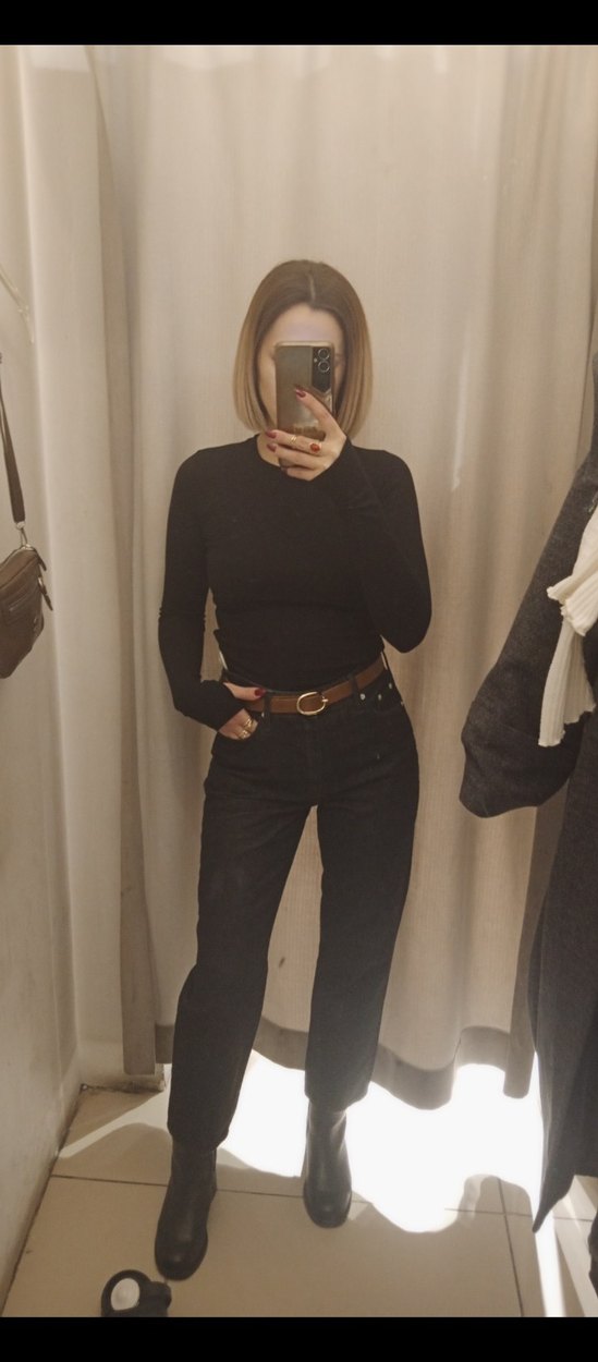 Pierre Cardin Siyah Kadın Mom Fit Denim Pantolon - Görsel 2