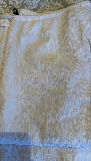 m Beden beyaz Renk h&m krep kumaş wide leg pantolon