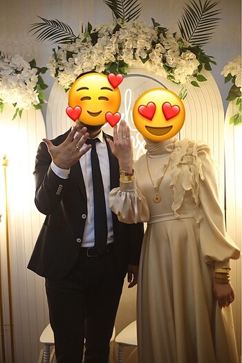 Tesettür nişan elbisesi