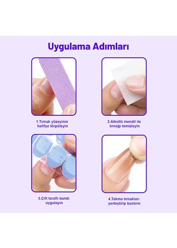 Siyah kurdeleli kedi gözü takma tırnak seti - Görsel 2