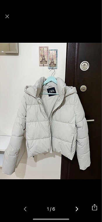 Zara Beyaz Mont