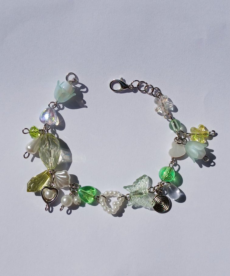 Bohem Tarzı Açık Haki Boncuklu Kadın Bileklik - Görsel 4