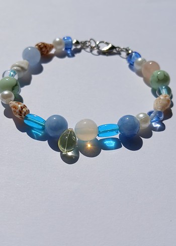 Turkuaz Boncuklu Bohem Bileklik - Görsel 4