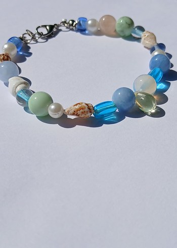 Turkuaz Boncuklu Bohem Bileklik - Görsel 5