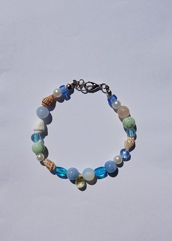 Turkuaz Boncuklu Bohem Bileklik - Görsel 7