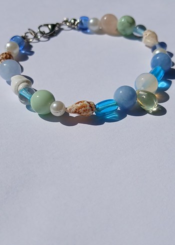 Turkuaz Boncuklu Bohem Bileklik - Görsel 3