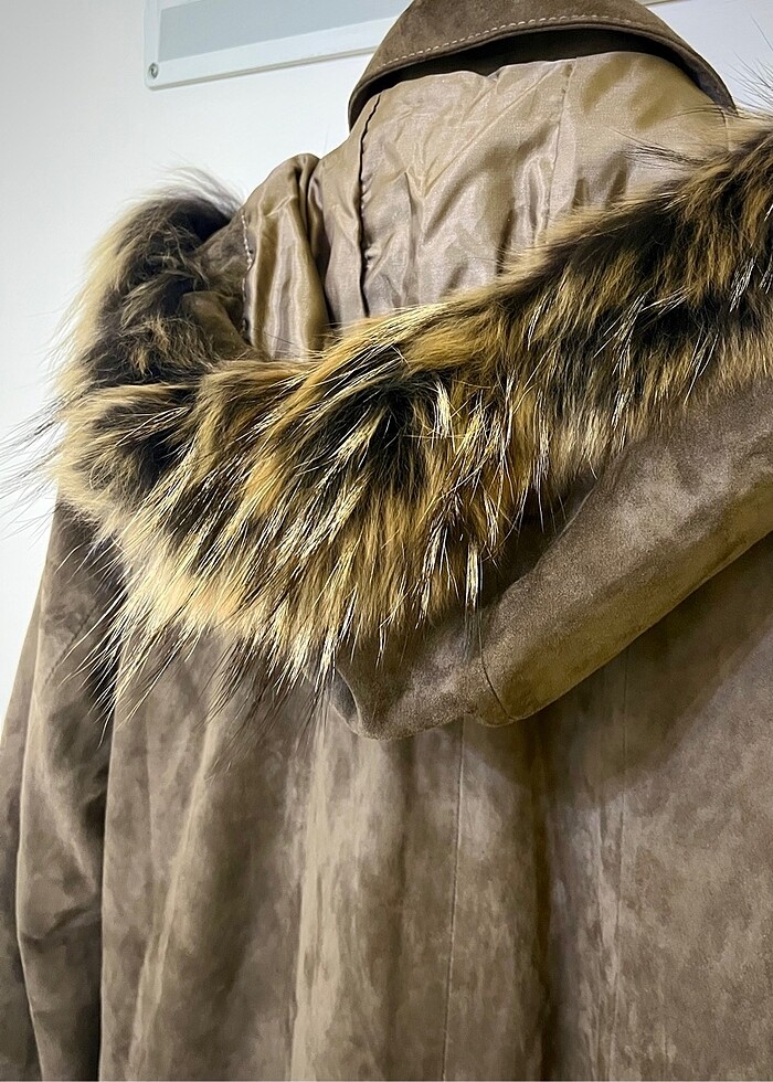 DERİMOD KAHVERENGİ SÜET KABAN - Görsel 5