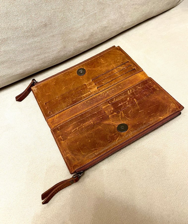 Vintage Deri Kadın Cüzdanı - Görsel 3